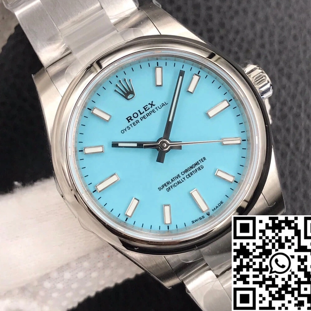 Factory 31MM Oyster EW Perpetual Turquoise Rolex Dial M277200-0007 Blue 1013